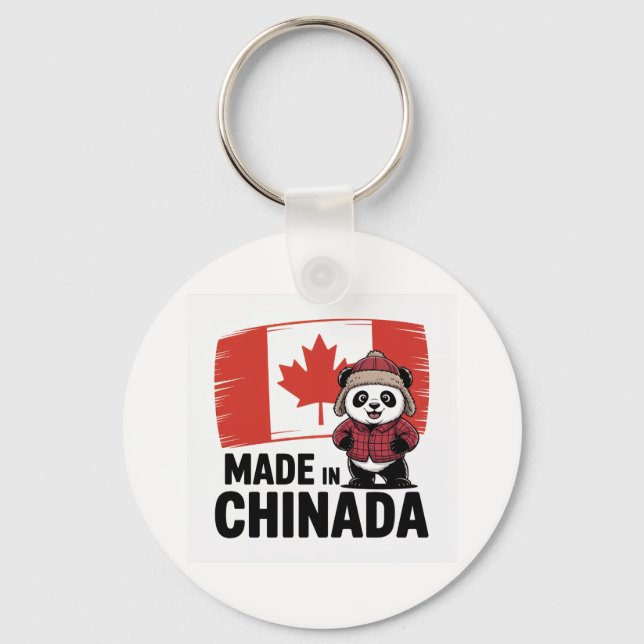 Made in Chinada Panda – Chinese Canadian Keychain (Front)
