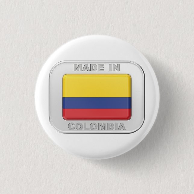 Made in Colombia 1 Inch Round Button (Front)