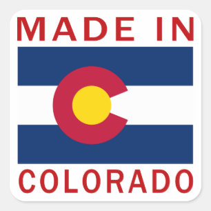 Made In Colorado Square Sticker