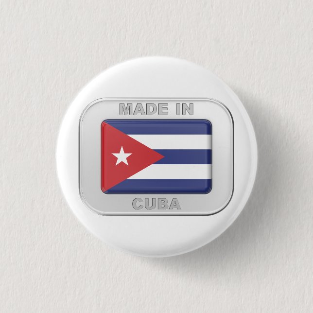 Made in Cuba 1 Inch Round Button (Front)