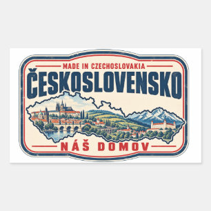 Made in Czechoslovakia Czech Slovak Retro Pride Sticker