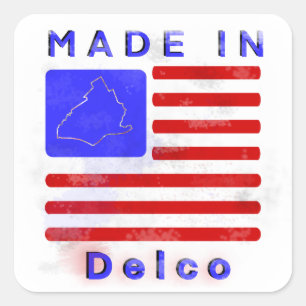 Made in DELCO Square Sticker