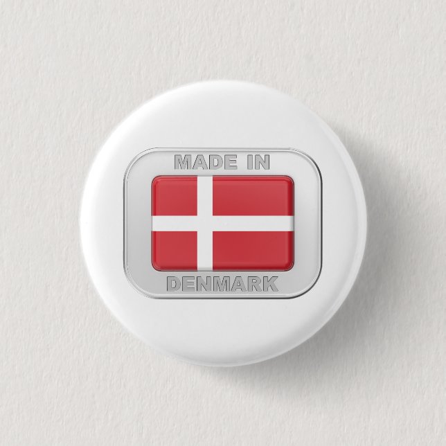 Made in Denmark 1 Inch Round Button (Front)