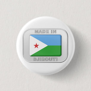 Made in Djibouti 1 Inch Round Button