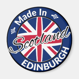 Made in Edinburgh Scotland Union Jack Flag Magnet