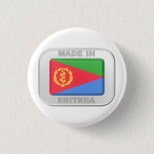Made in Eritrea 1 Inch Round Button (Front)