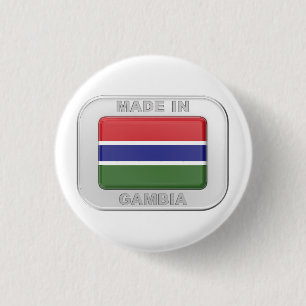 Made in Gambia 1 Inch Round Button