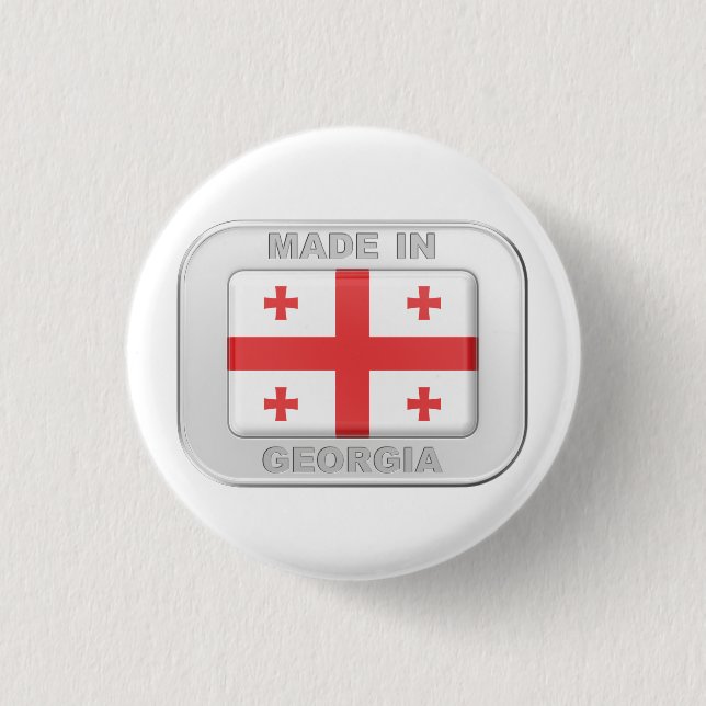 Made in Georgia 1 Inch Round Button (Front)