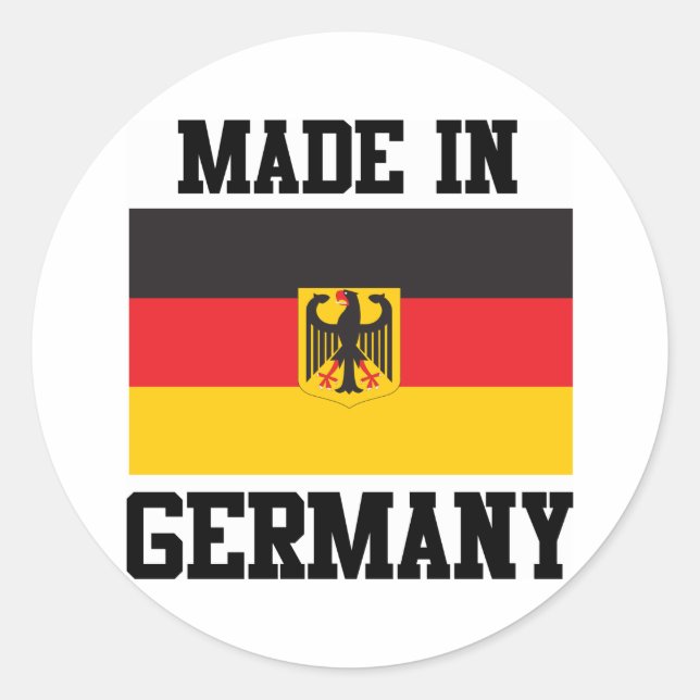 Made In Germany Classic Round Sticker (Front)
