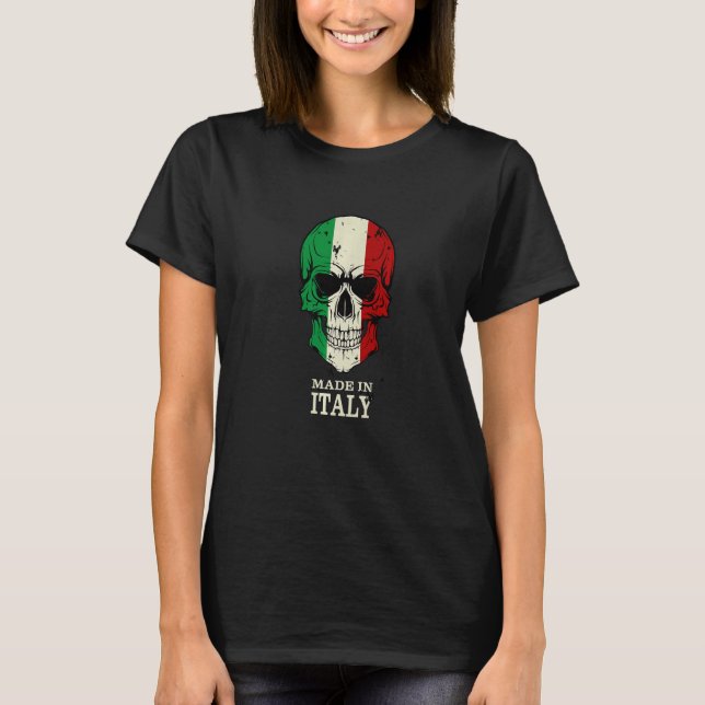 Made In Germany Cool German Flag Skull Illustratio T-Shirt (Front)