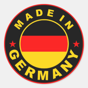 made in germany country flag label round stamp