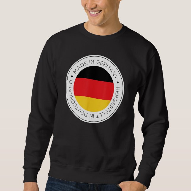 Made In Germany German Flag Red Sweatshirt (Front)