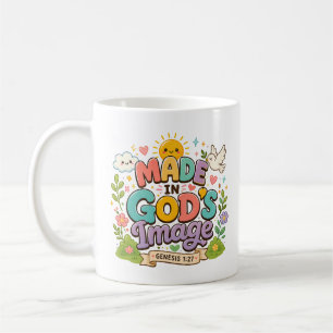 Made In Gods Image Cute Christian Sunshine Faith Coffee Mug