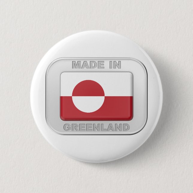 Made in Greenland 2 Inch Round Button (Front)