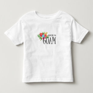 Made in Guam With Flowers Toddler T-shirt
