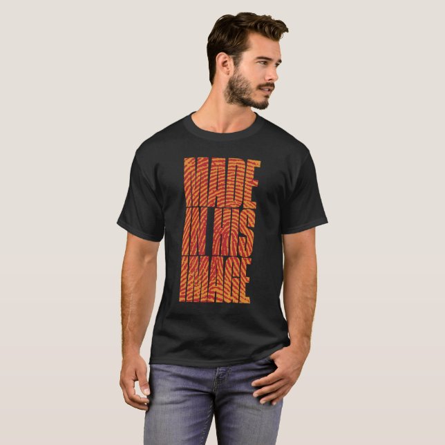 Made In His Image (Orange) T-Shirt (Front Full)