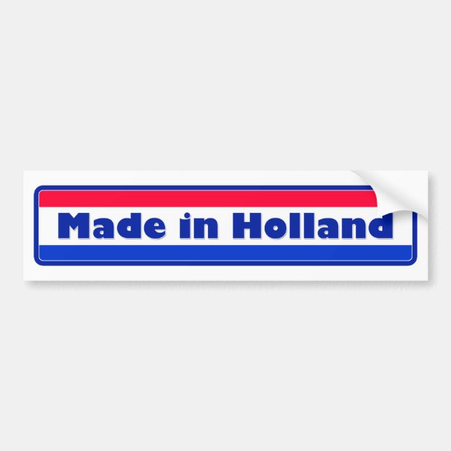 Made in Holland Bumper Sticker (Front)