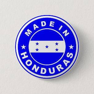 made in honduras country flag product label round 2 inch round button