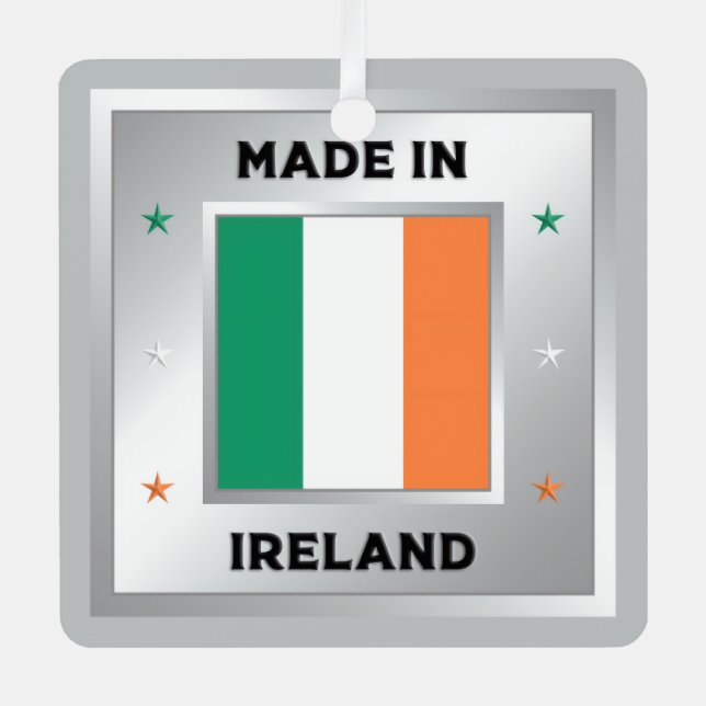 Made In Ireland Metal Ornament (Front)