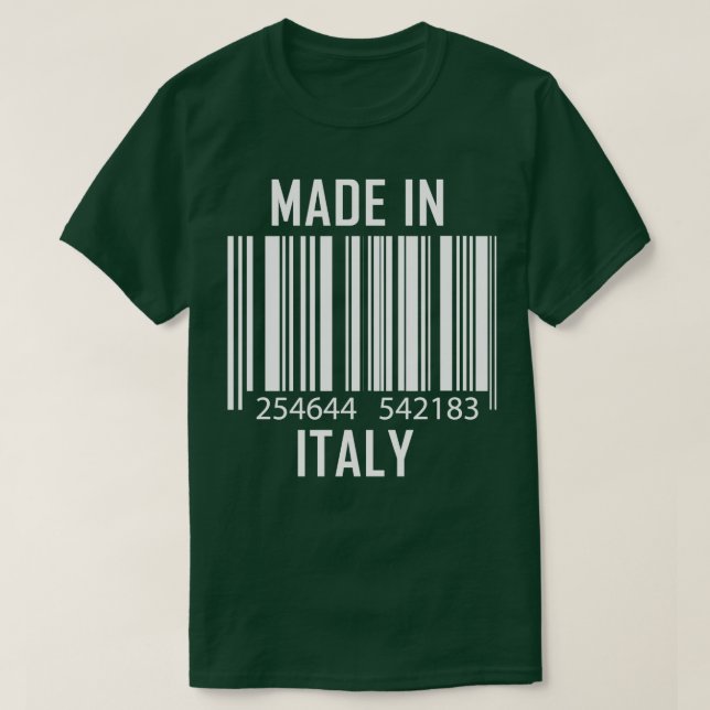 Made In Italy Barcode Funny 1  T-Shirt (Design Front)