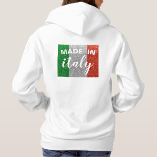 Made in Italy Italian Goddess Glitter Monogram Hoodie
