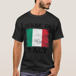 Made In Italy With Italy Flag  Graphic Cool Design T-Shirt