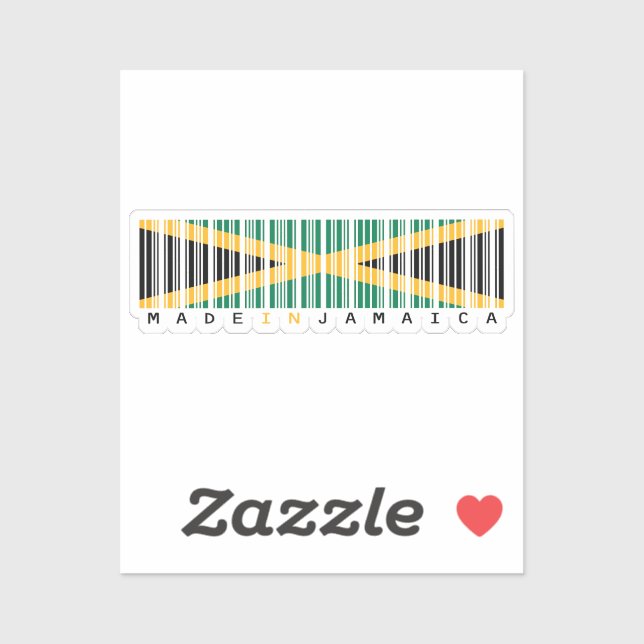 Made in Jamaica Barcode Flag (Sheet)