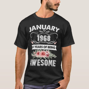 Made In January 54 Year Old Vintage 1968 54th Bir T-Shirt