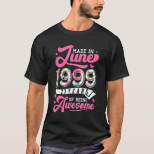 Made In June 1999 Floral 23 Year Old 23rd Birthday T-Shirt
