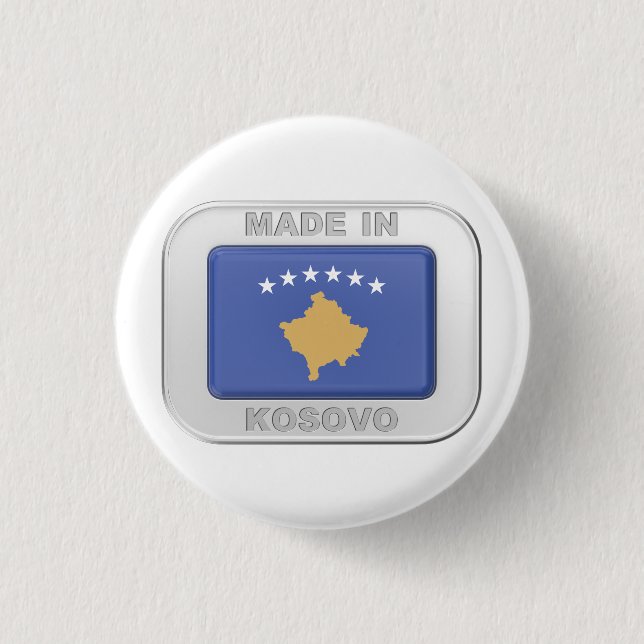 Made in Kosovo 1 Inch Round Button (Front)