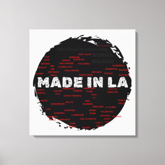 Made In LA Hood Map By Abby Anime (c) Canvas Print
