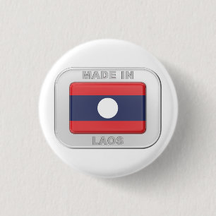 Made in Laos 1 Inch Round Button