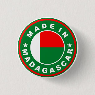 made in madagascar country flag product label 1 inch round button