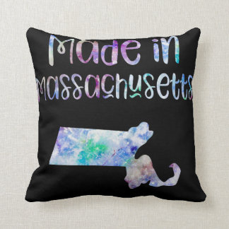 Made in Massachusetts MA state Iridescent Pearl Throw Pillow