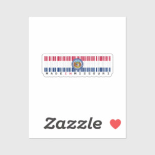 Made in Mississippi Barcode Sticker - State