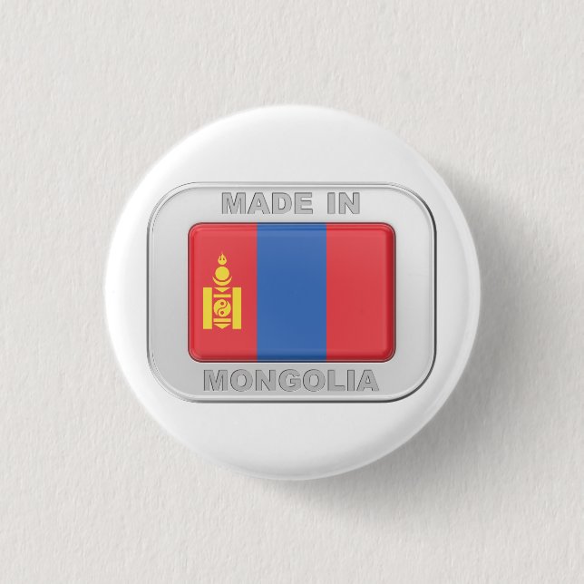 Made in Mongolia 1 Inch Round Button (Front)