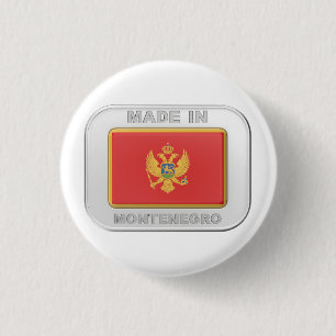 Made in Montenegro 1 Inch Round Button