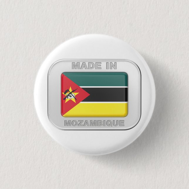 Made in Mozambique 1 Inch Round Button (Front)
