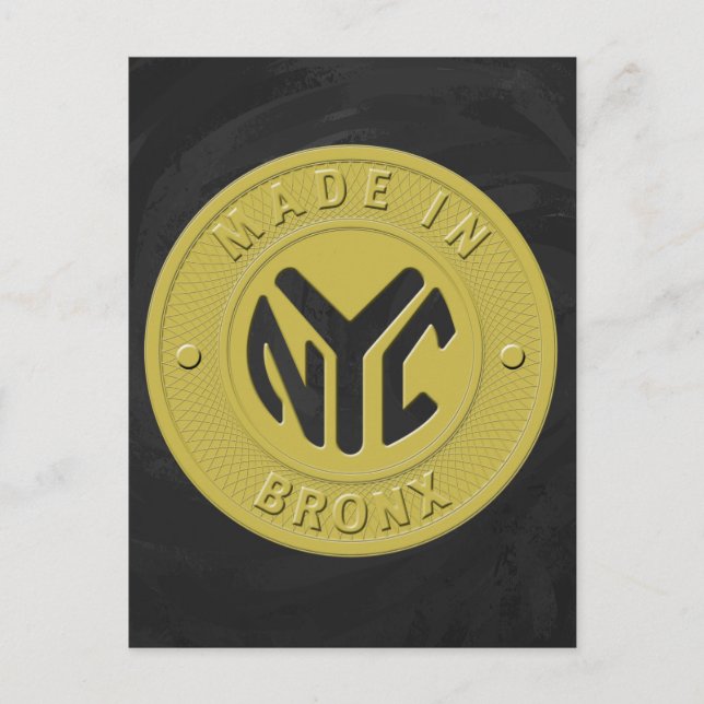 Made In New York Bronx Postcard (Front)