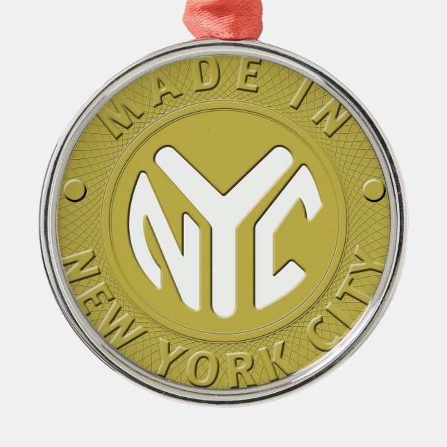 Made In New York Metal Ornament (Front)