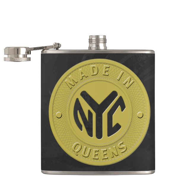 Made In New York Queens Hip Flask (Opened)