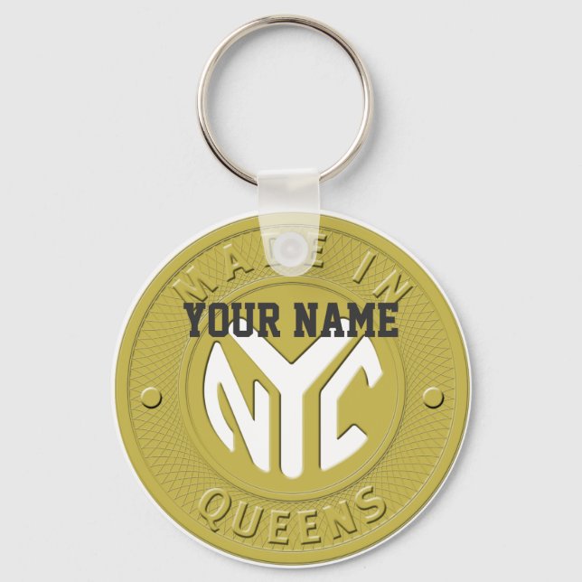 Made In New York Queens Keychain (Front)