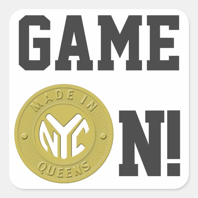 Made In New York Queens Square Sticker (Front)