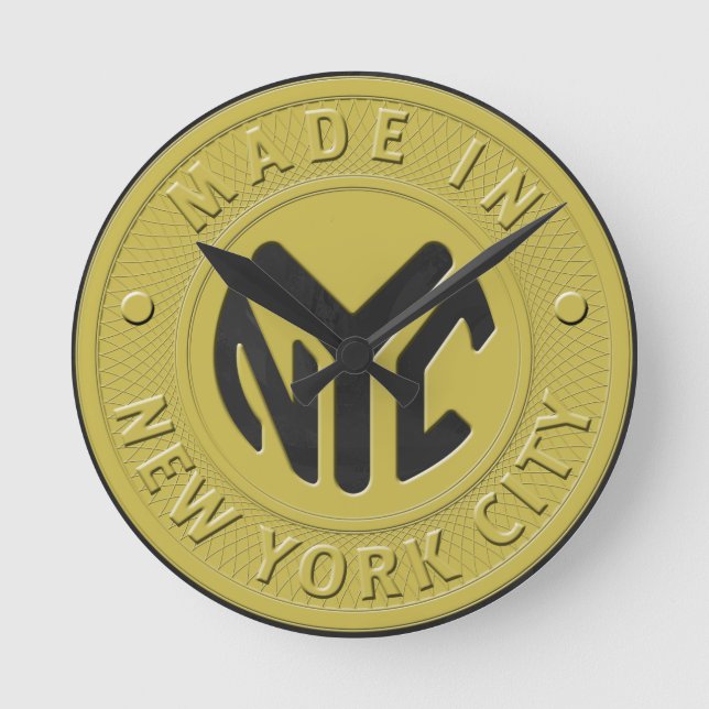 Made In New York Round Clock (Front)