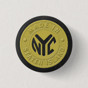 Made In New York Staten Island 1 Inch Round Button