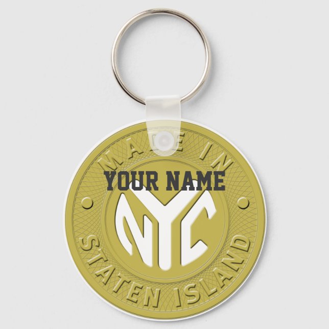 Made In New York Staten Island Keychain (Front)