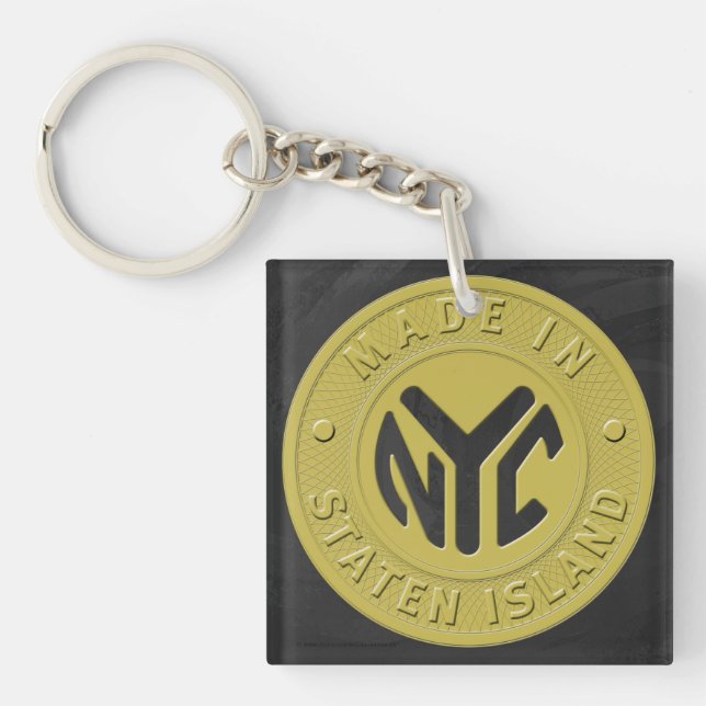 Made In New York Staten Island Keychain (Front)