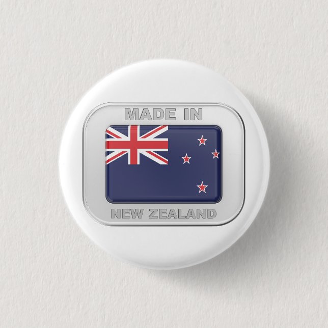 Made in New Zealand 1 Inch Round Button (Front)