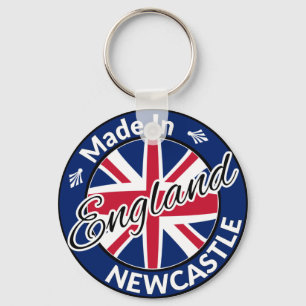 Made in Newcastle England Union Jack Flag Keychain