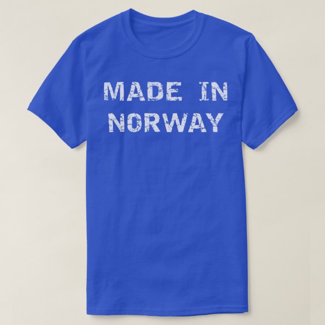 Made in Norway Fashion Text T-Shirt (Design Front)